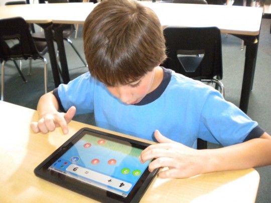 Student using iPad